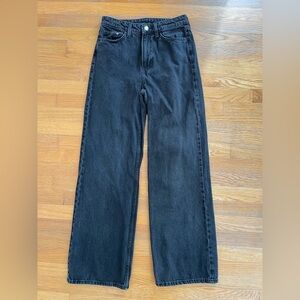 &Denim By H&M Wide Regular Fit Ultra High Waist Jean
